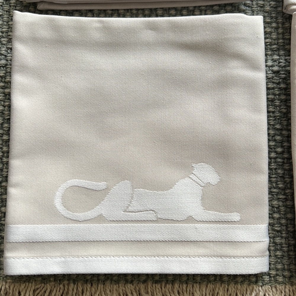 NWT 4 Cartier jacquard panther dinner napkins